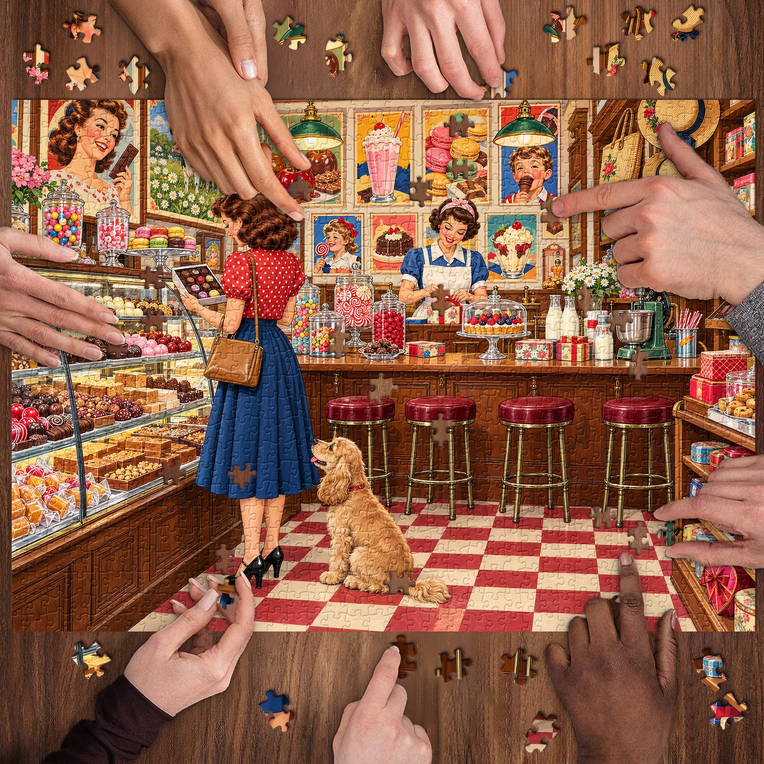 Vintage Sweet Shop Jigsaw Puzzle 1000 Pieces