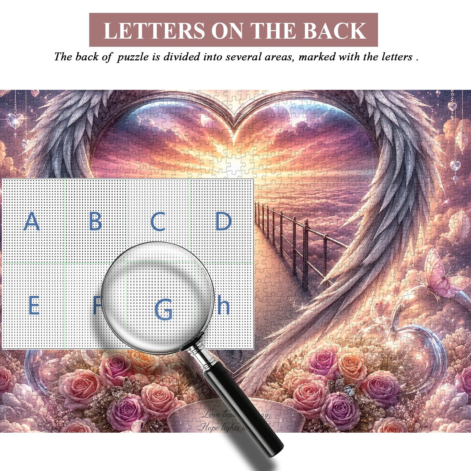 Winged Heart Heaven Path Jigsaw Puzzle 1000 Pieces