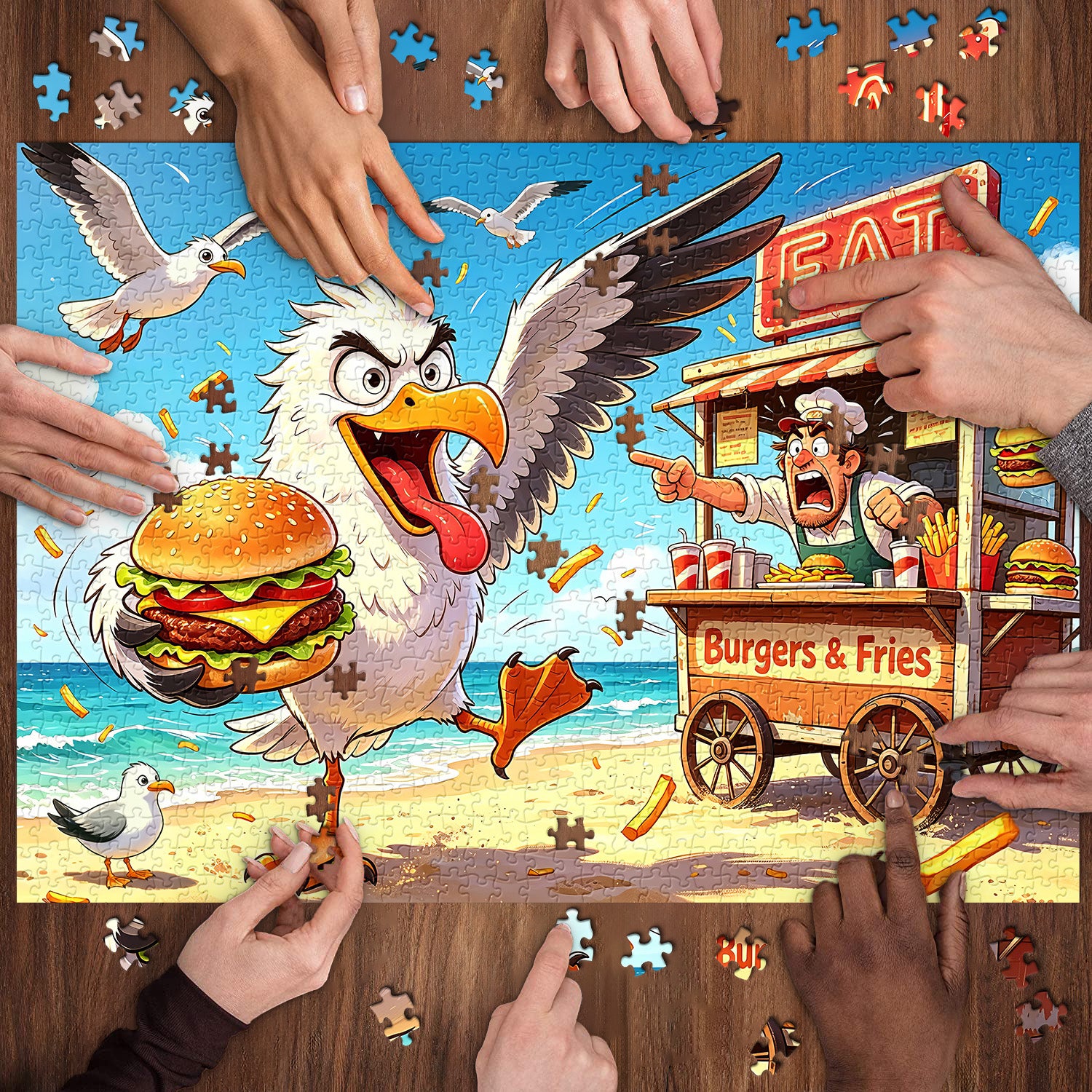 Beach Burger Bandit Jigsaw Puzzle 1000 Pieces
