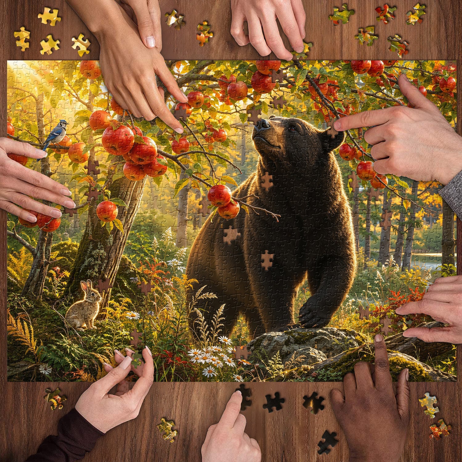 Sunlit Woodland Bear Jigsaw Puzzle 1000 Pieces