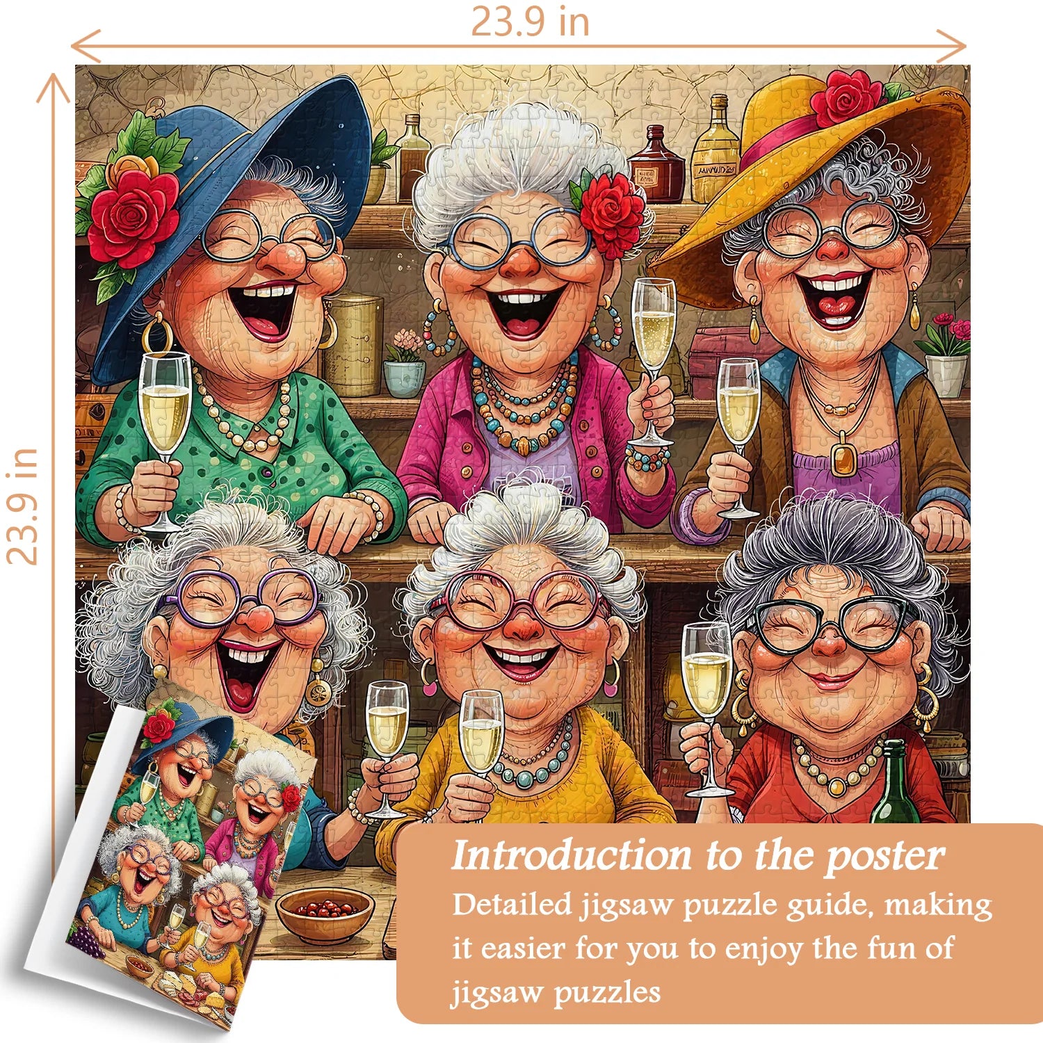 Tipsy Time with Besties Jigsaw Puzzle 1000 Pieces