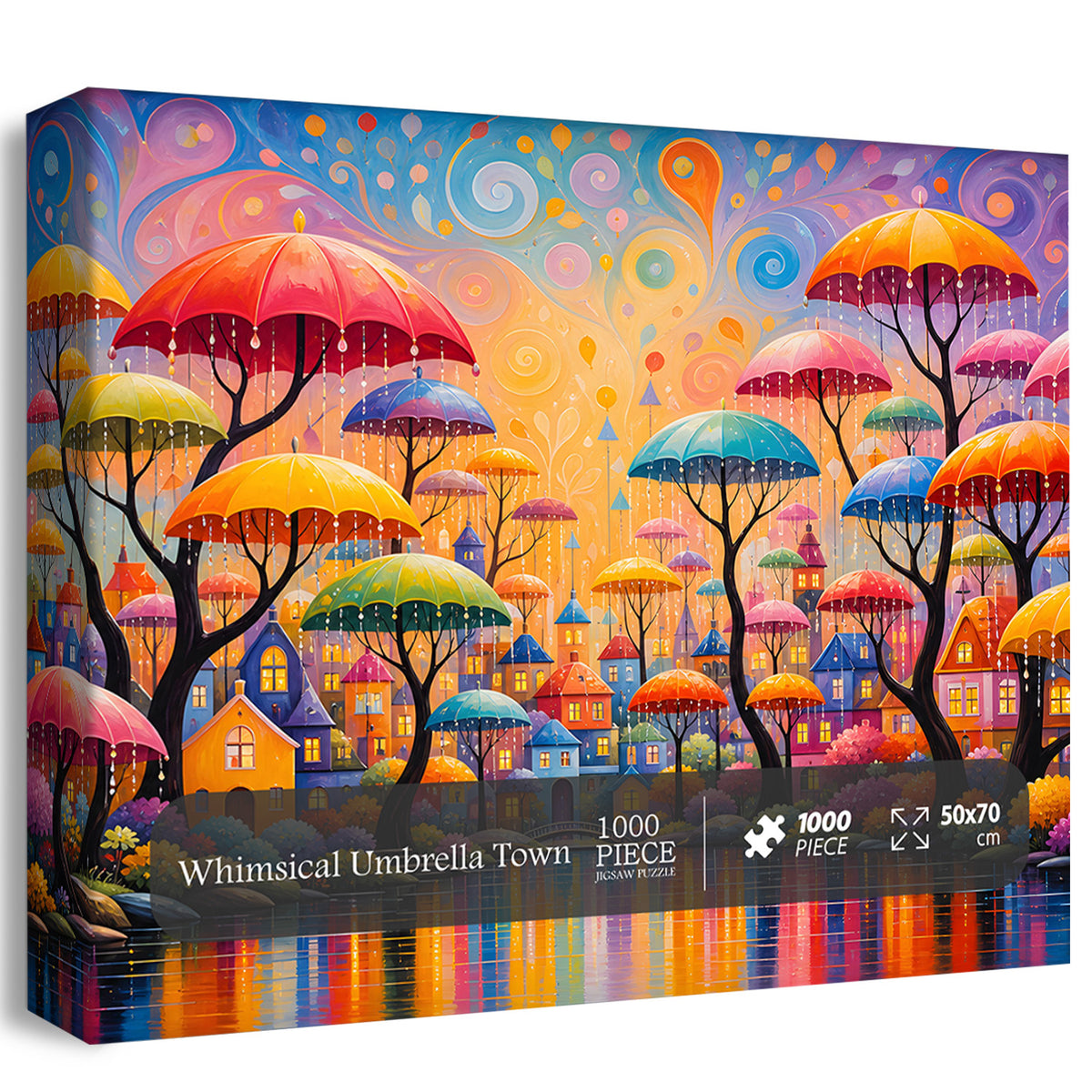 Puzzle stravagante della città dell'ombrello, 1000 pezzi