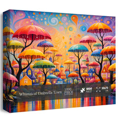 Puzzle stravagante della città dell'ombrello, 1000 pezzi