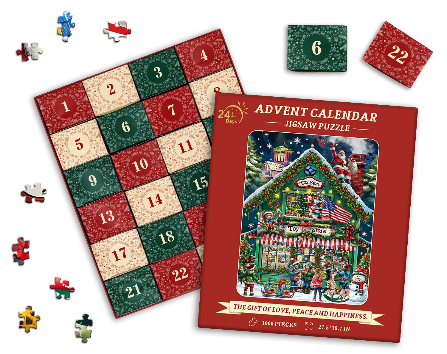 Christmas Store Advent Calendar Jigsaw Puzzle 1000 Pieces