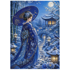 Snow Moon Garden Jigsaw Puzzle 1000 Pieces