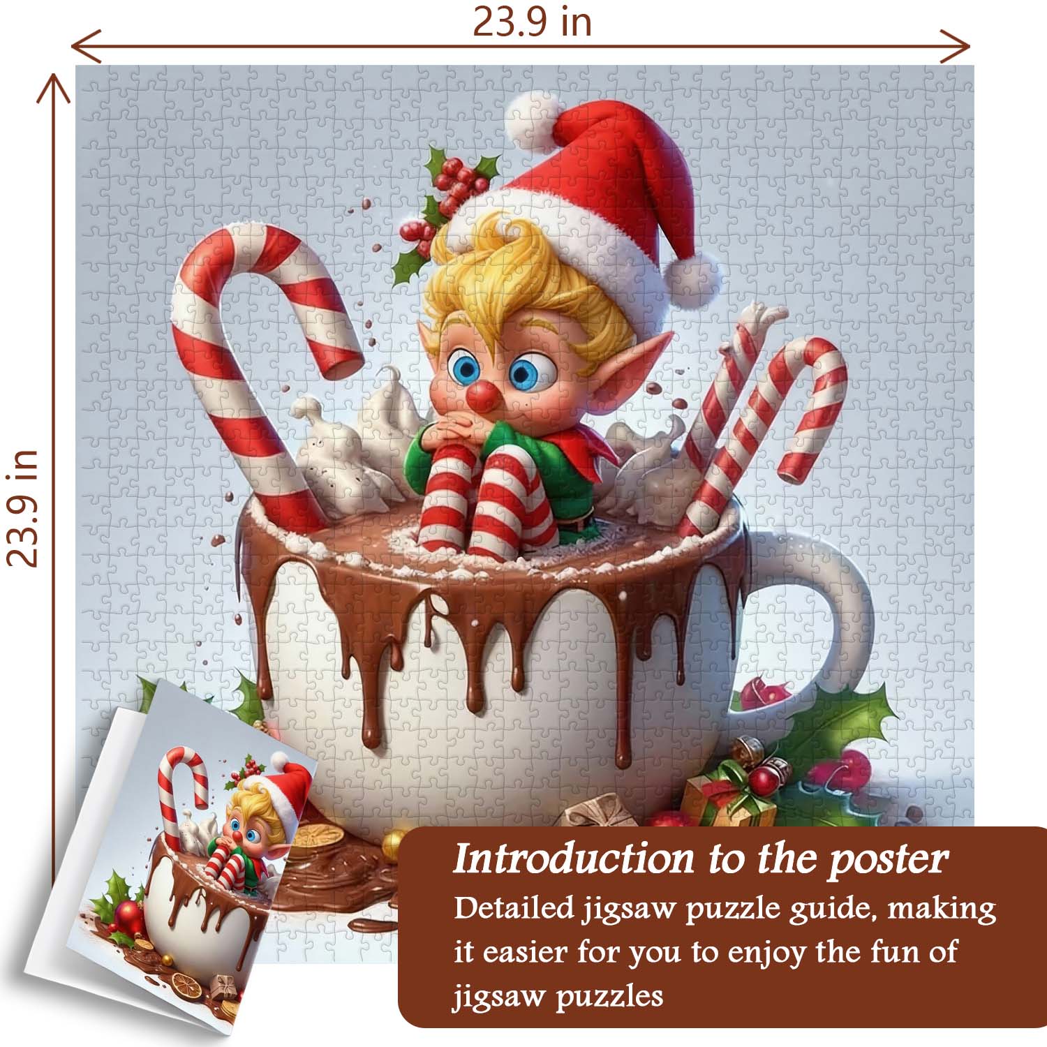 Hot Cocoa Elf Jigsaw Puzzle 1000 Pieces