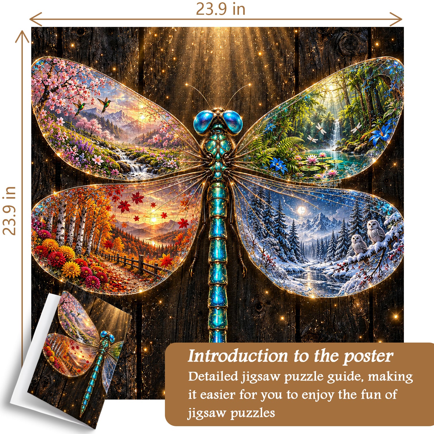 Dragonfly of Seasons Jigsaw Puzzle 1000 Pieces