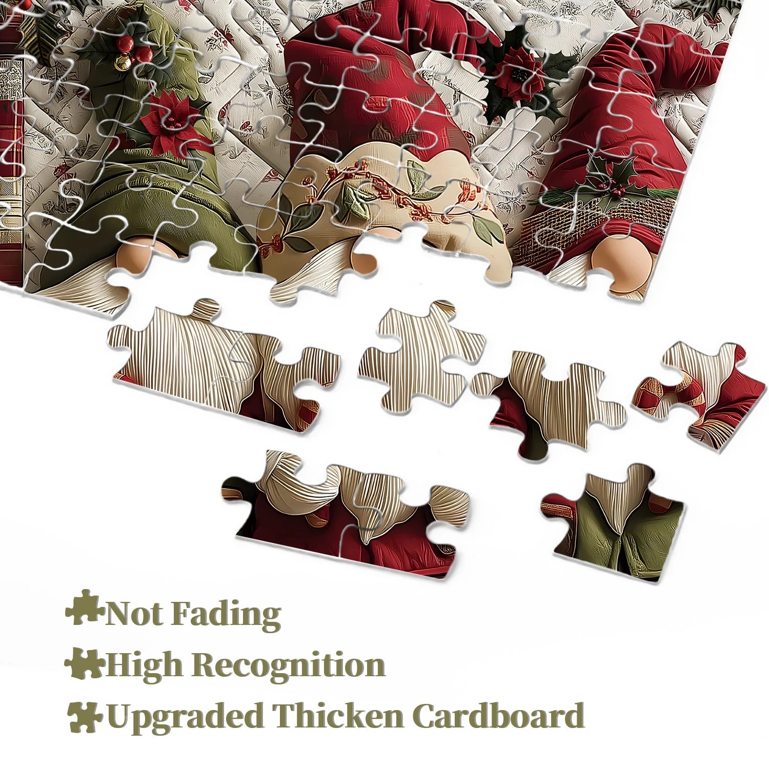 Stoff Weihnachten Gnom Puzzle 1000 Stücke