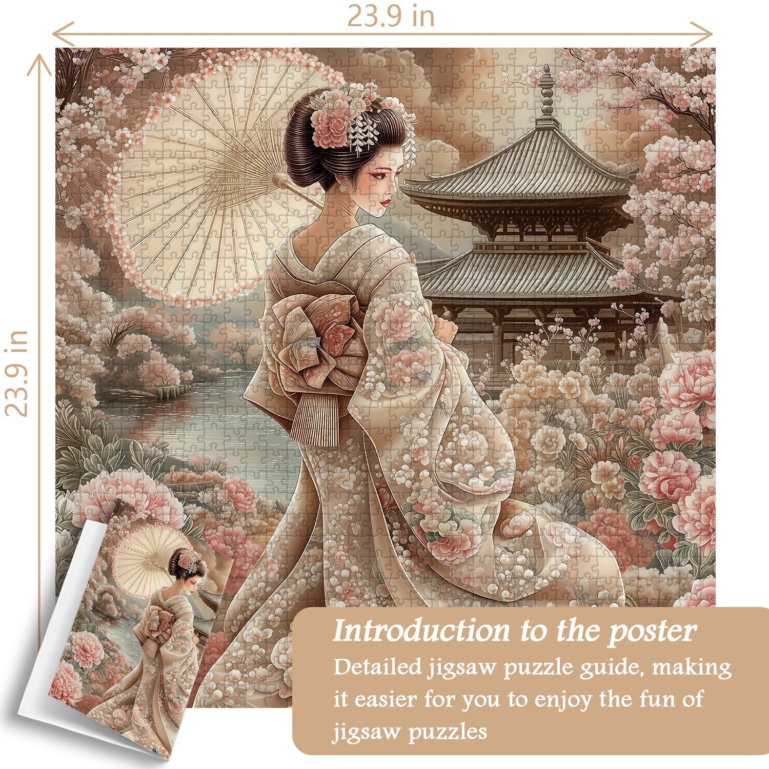 Kimono Floral Feast Jigsaw Puzzle 1000 Pieces