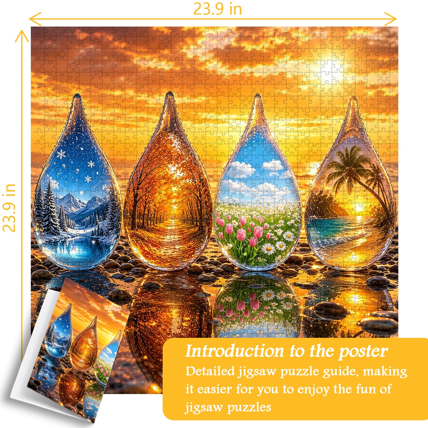 Puzzle Stagioni in Gocce 1000 Pezzi