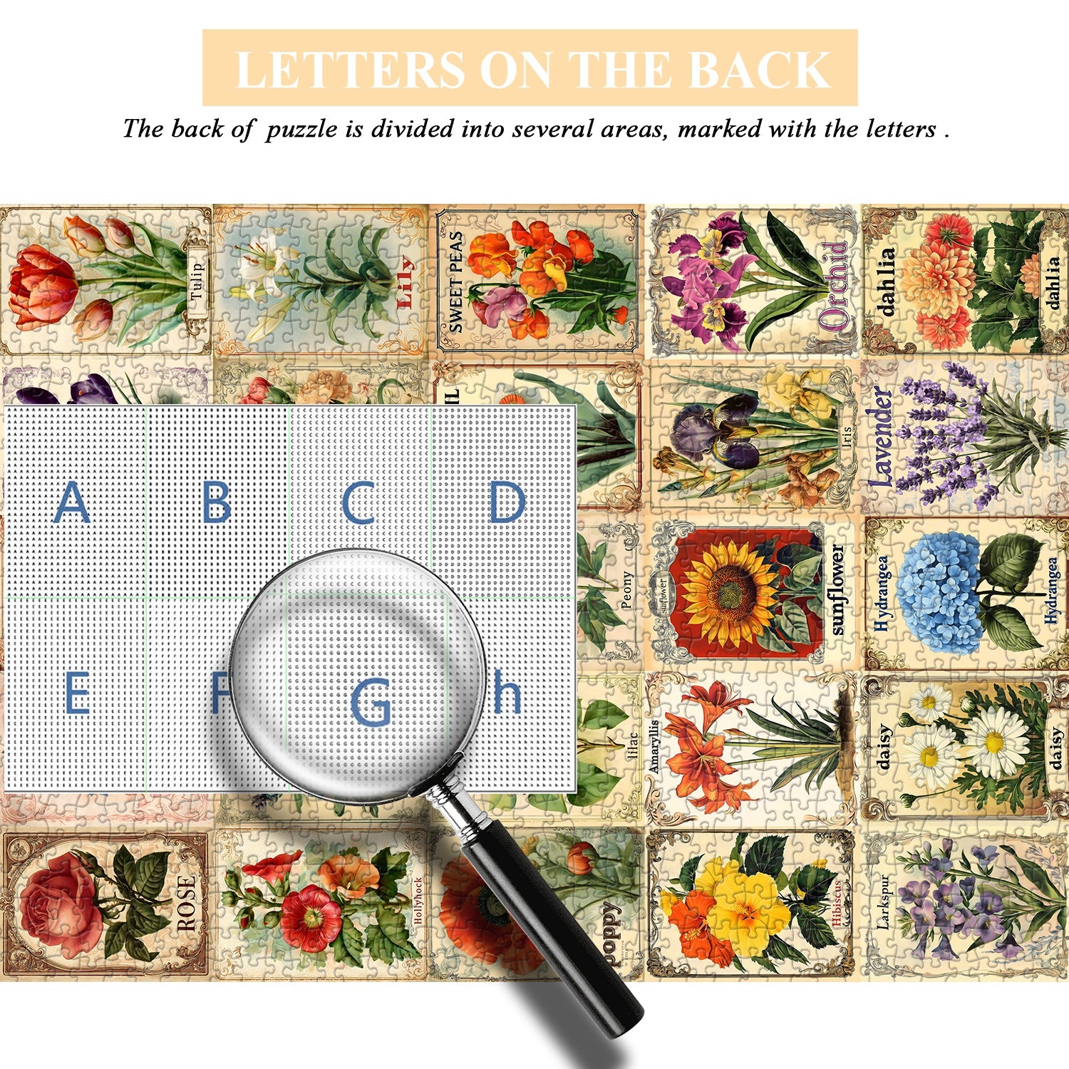 Vintage Floral Medley Jigsaw Puzzle 1000 Pieces