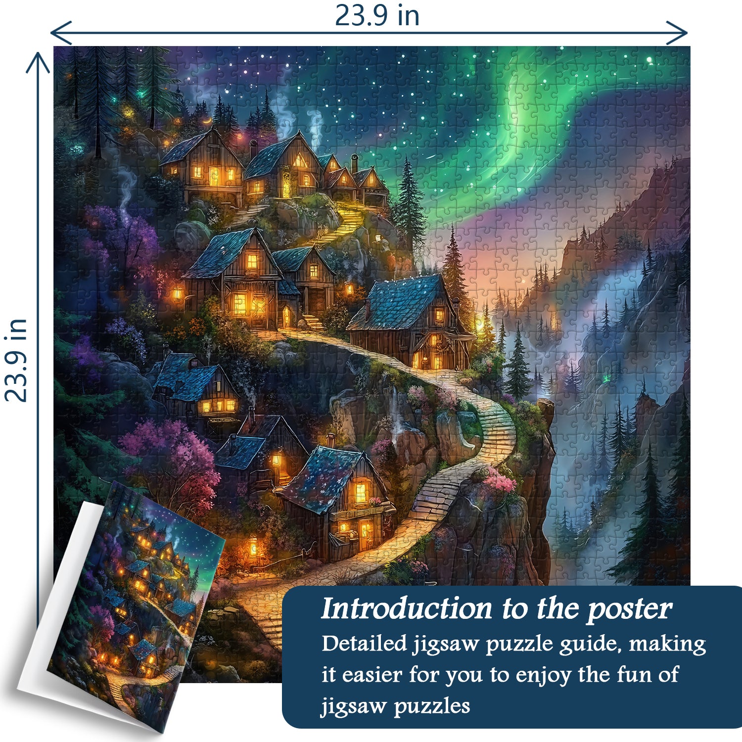 Puzzle del villaggio mistico di Aurora, 1000 pezzi