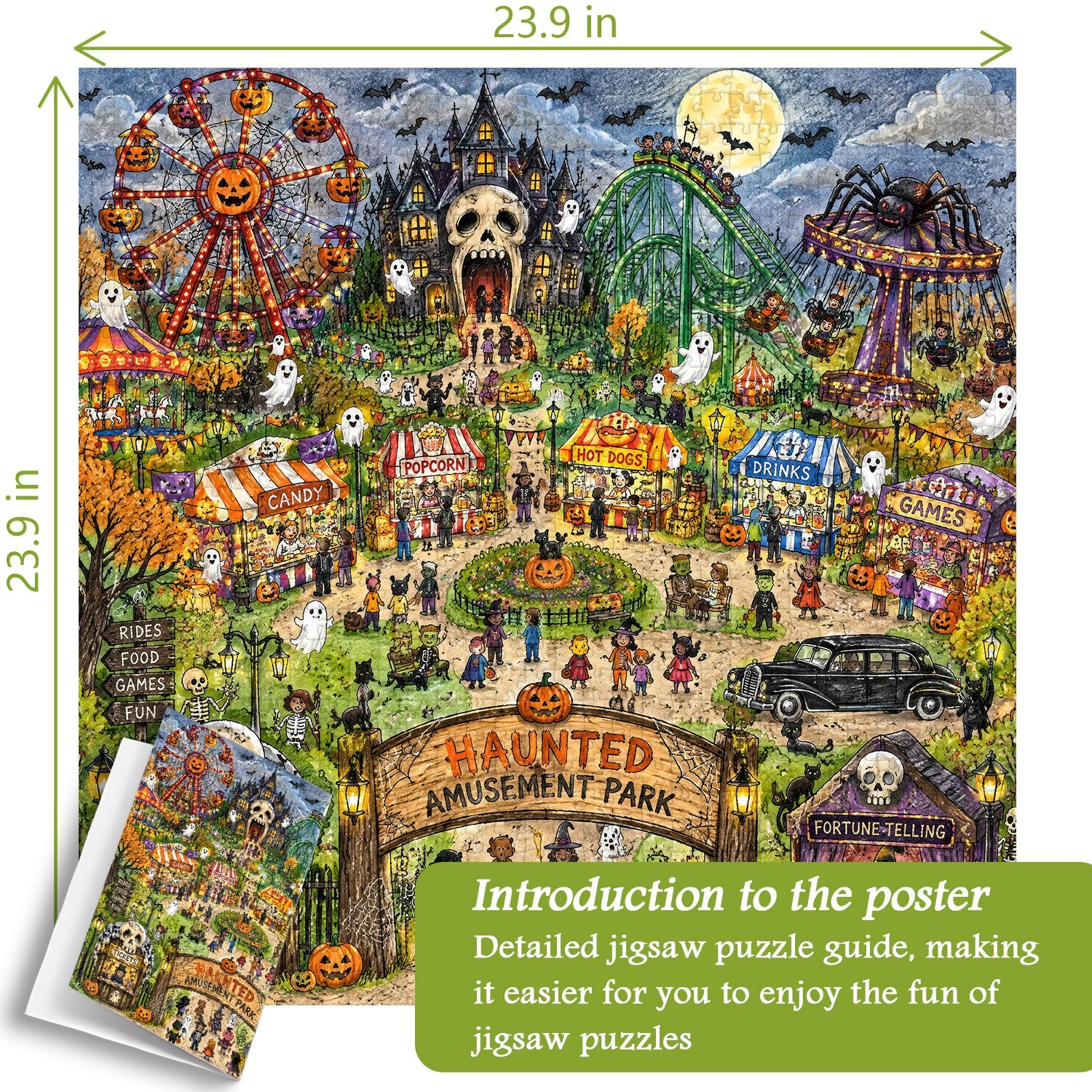 Puzzle del parco a tema spettrale 1000 pezzi