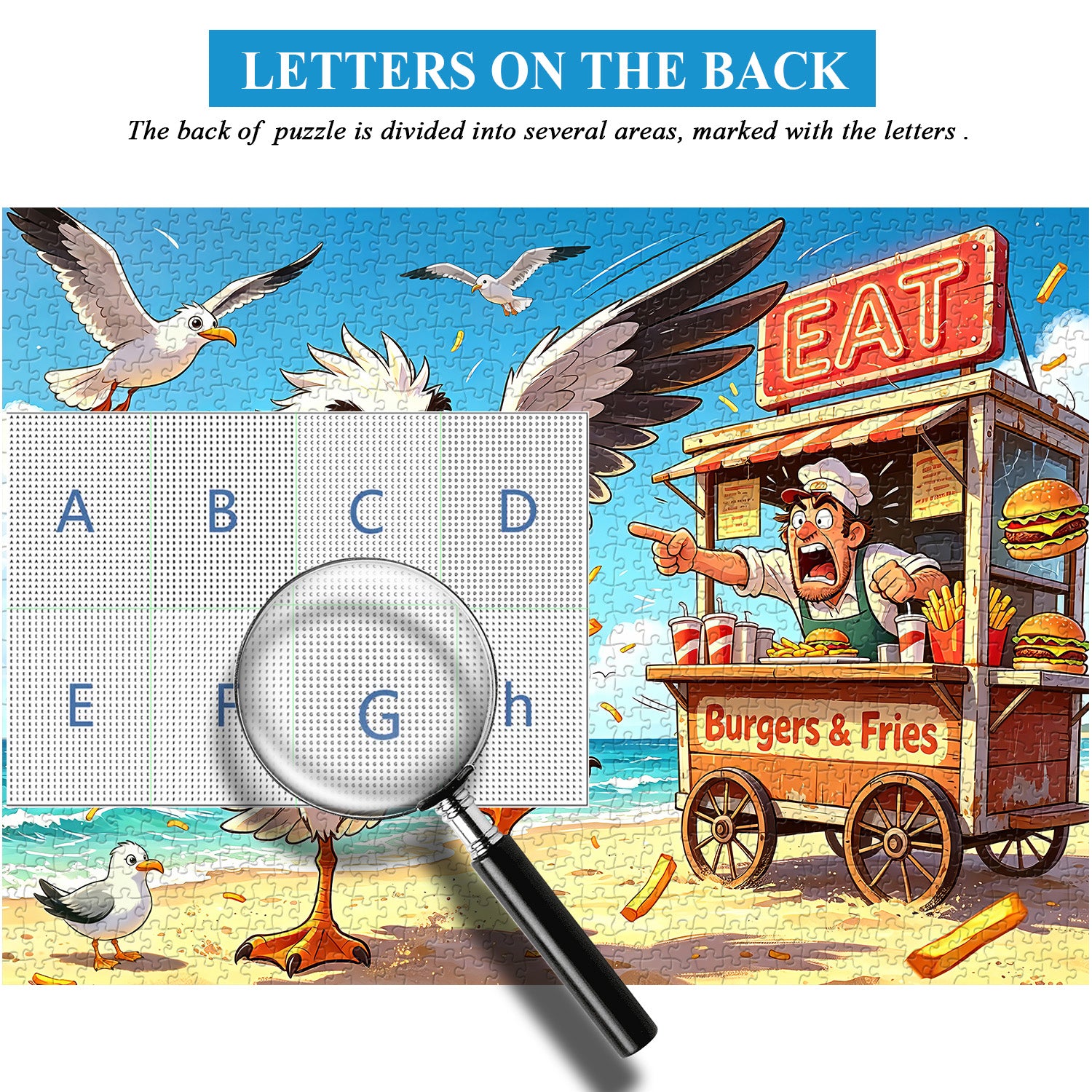Beach Burger Bandit Jigsaw Puzzle 1000 Pieces