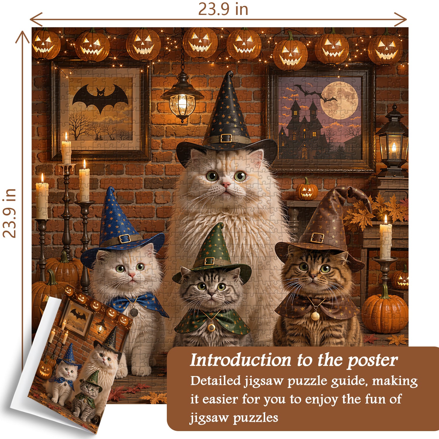 Puzzle magico del gattino di Halloween 1000 pezzi
