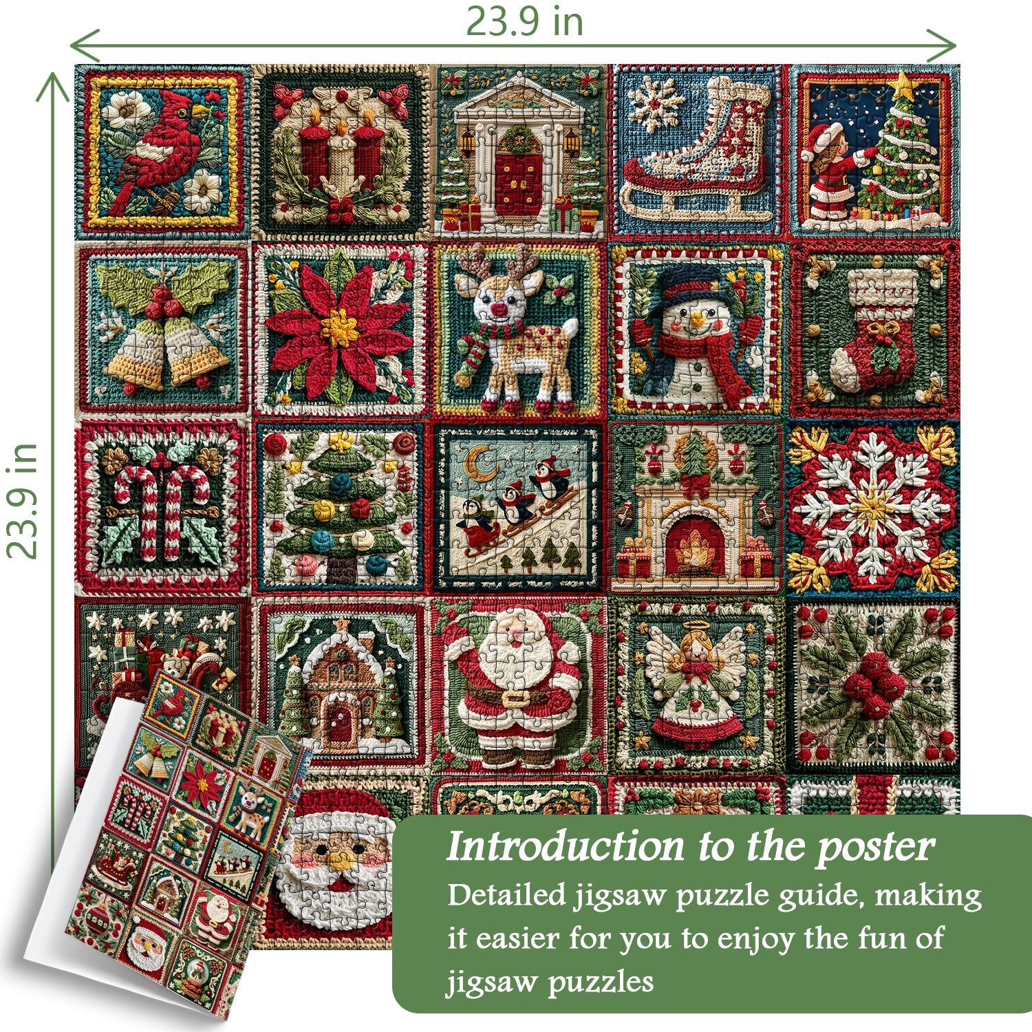 Freudiges Weihnachts -Puzzle 1000 Stücke