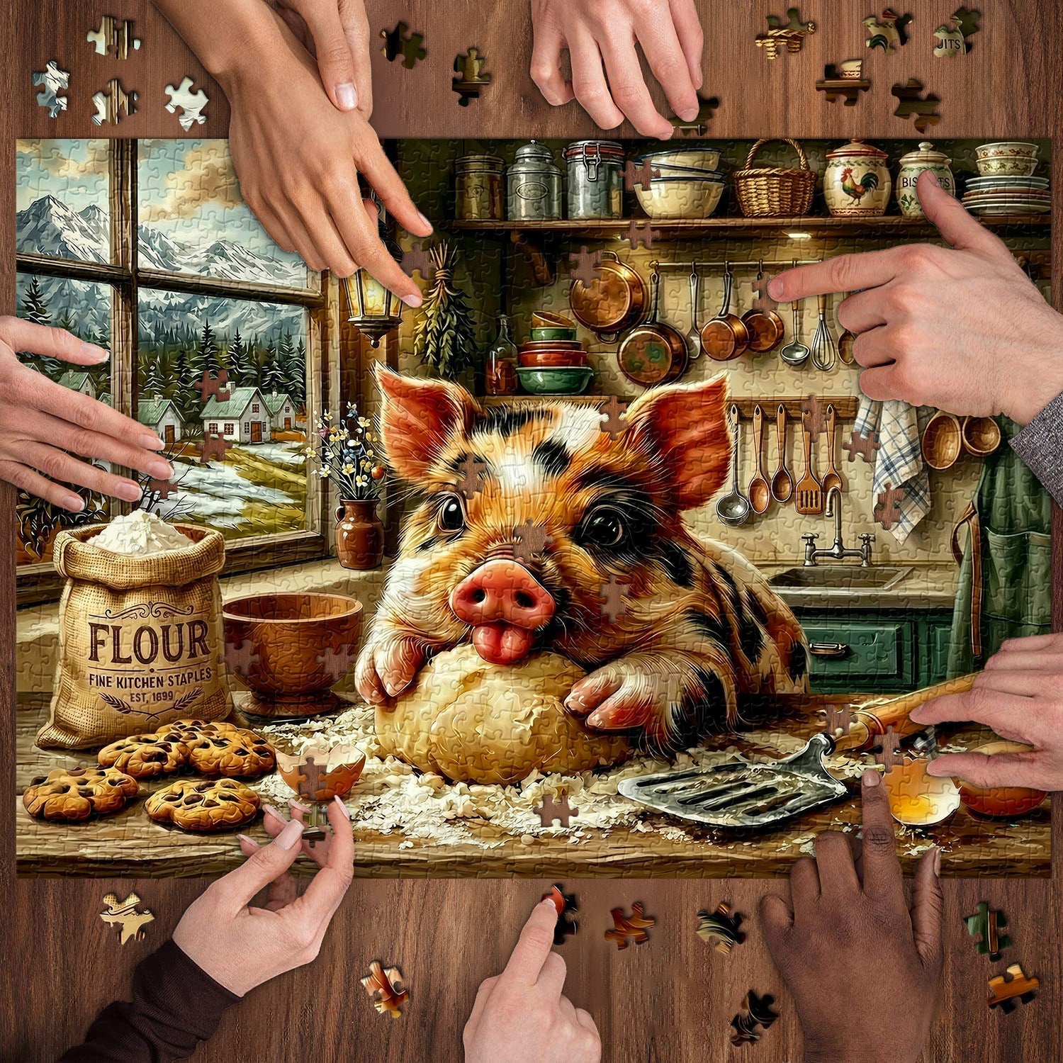 Piggy Chef Puzzle 1000 Teile