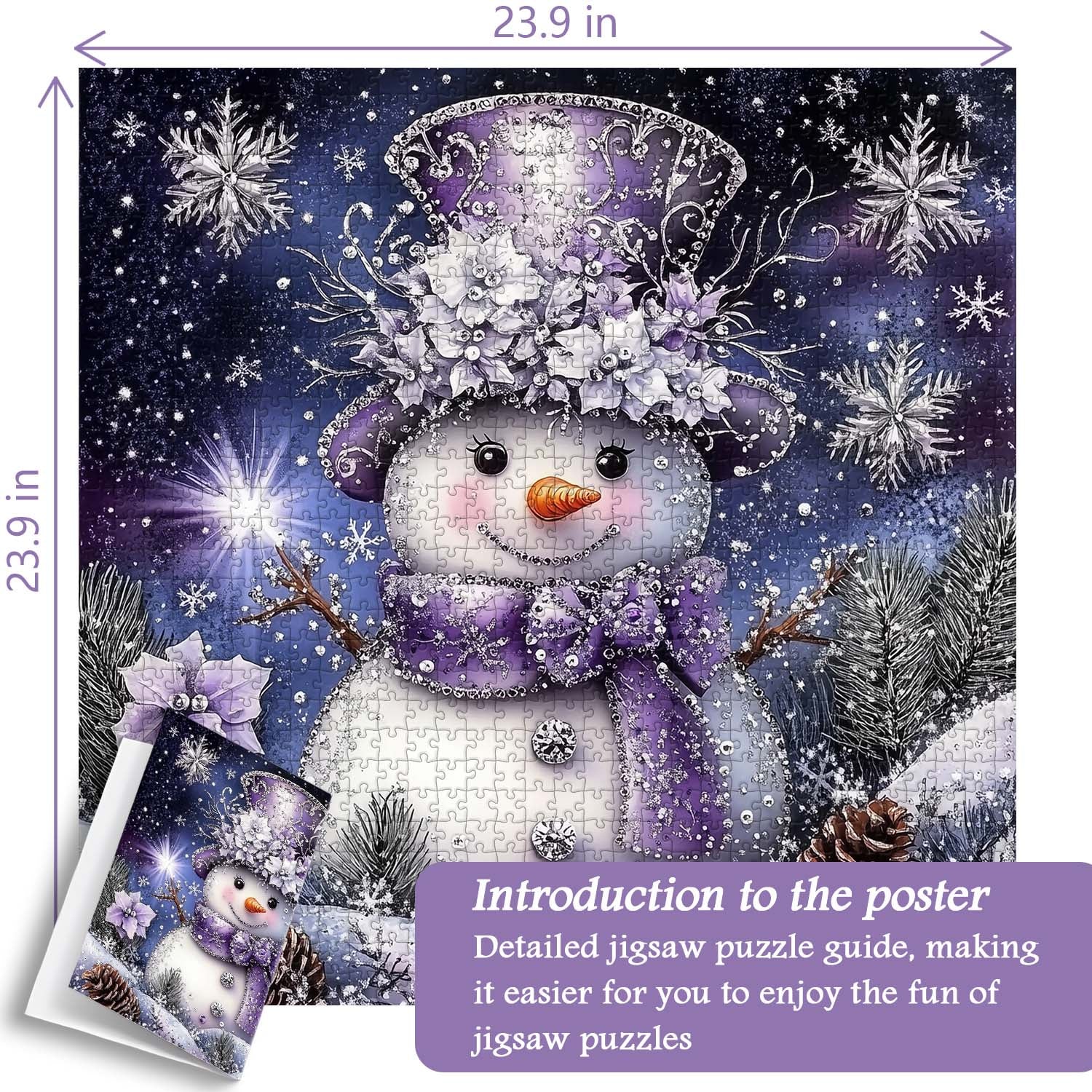 Sparkling Snowman Jigsaw Puzzle 1000 Pieces