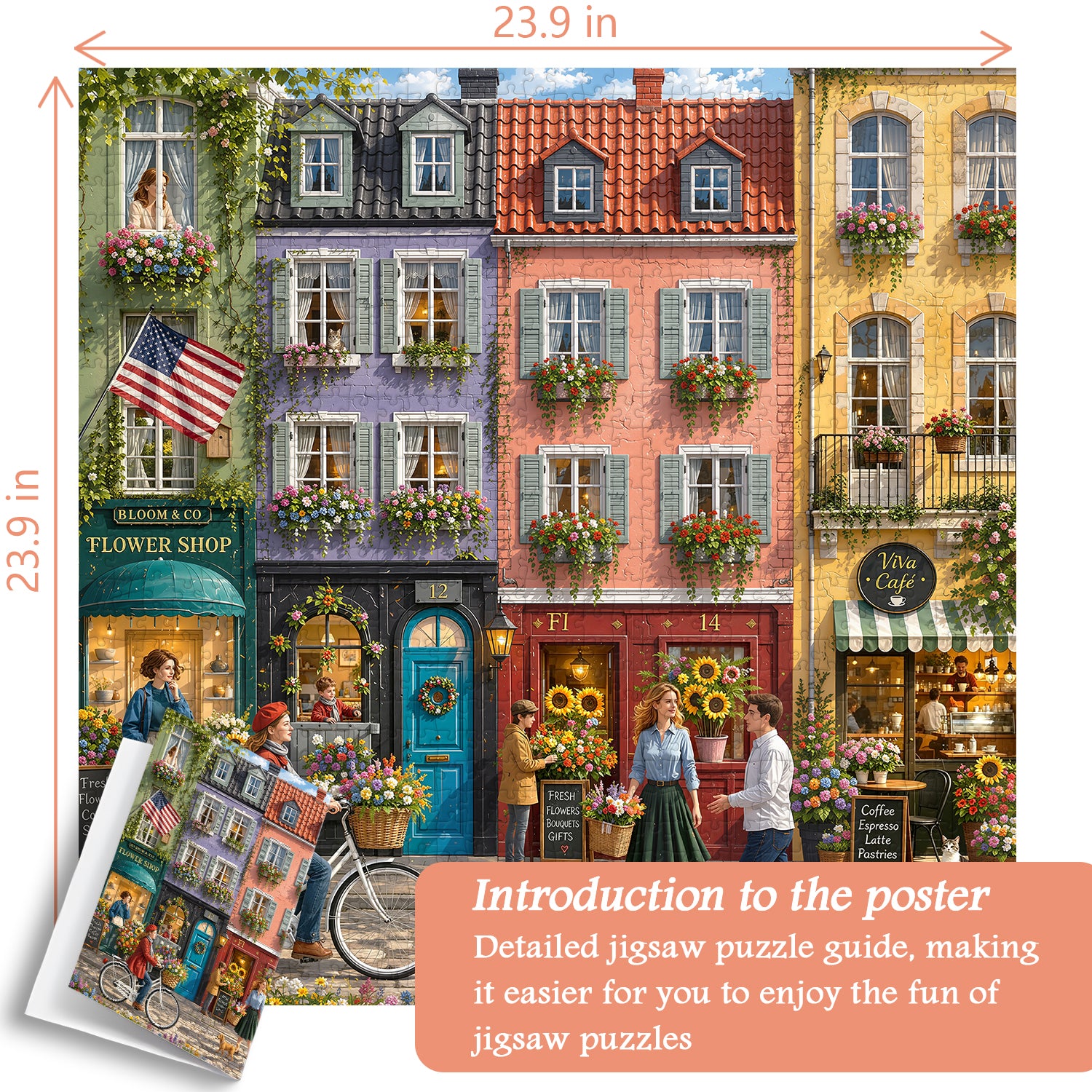 Flower Street Jigsaw Puzzle 1000 Pieces