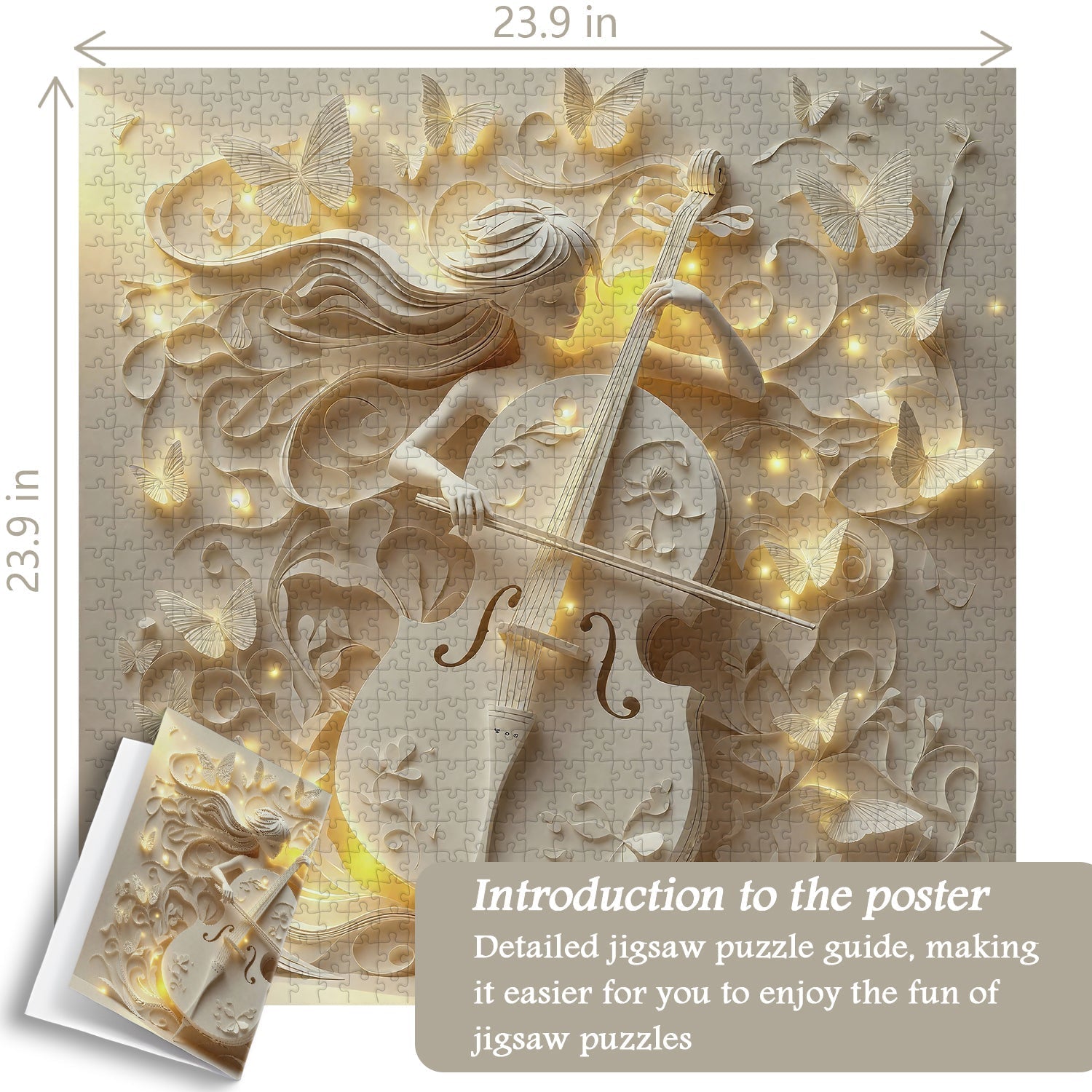 Puzzle di carta con melodia di farfalle, 1000 pezzi