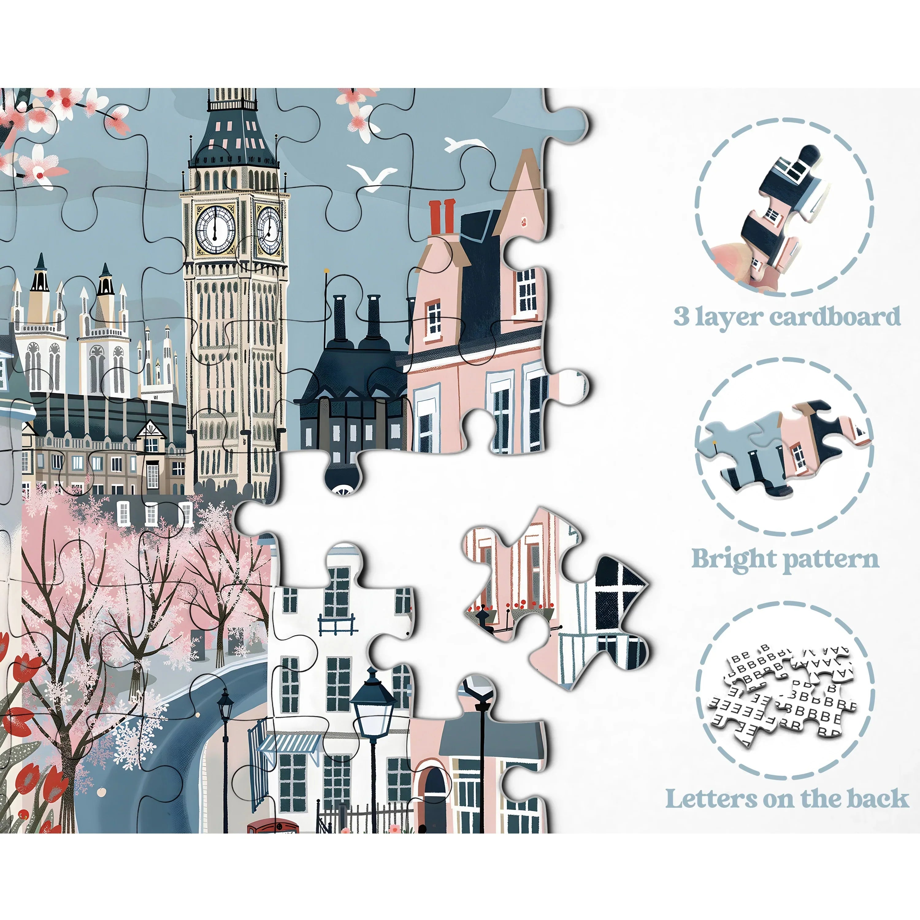 Spring Scene in London Jigsaw Puzzle 1000 Pieces