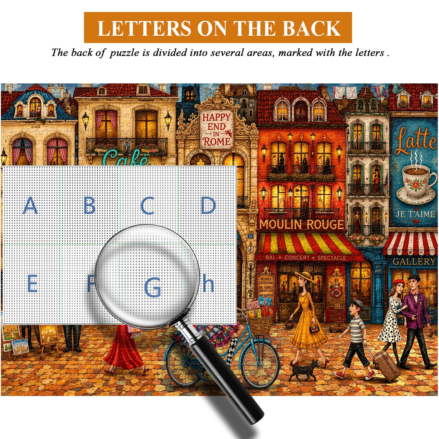 Bustling French Street Jigsaw Puzzle 1000 Pieces