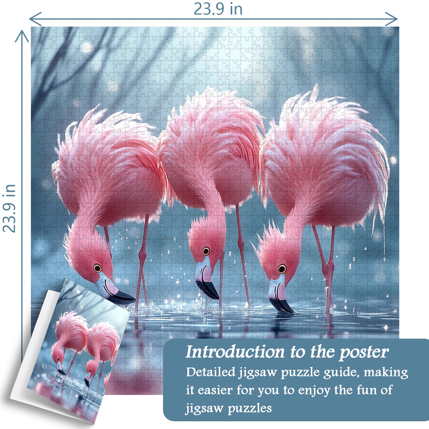 Blushing Flamingos Jigsaw Puzzle 1000 Pieces