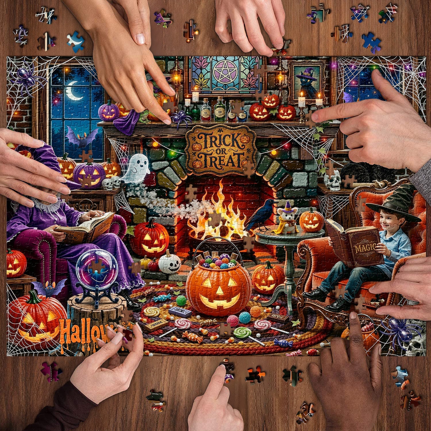 Puzzle del focolare di Halloween 1000 pezzi