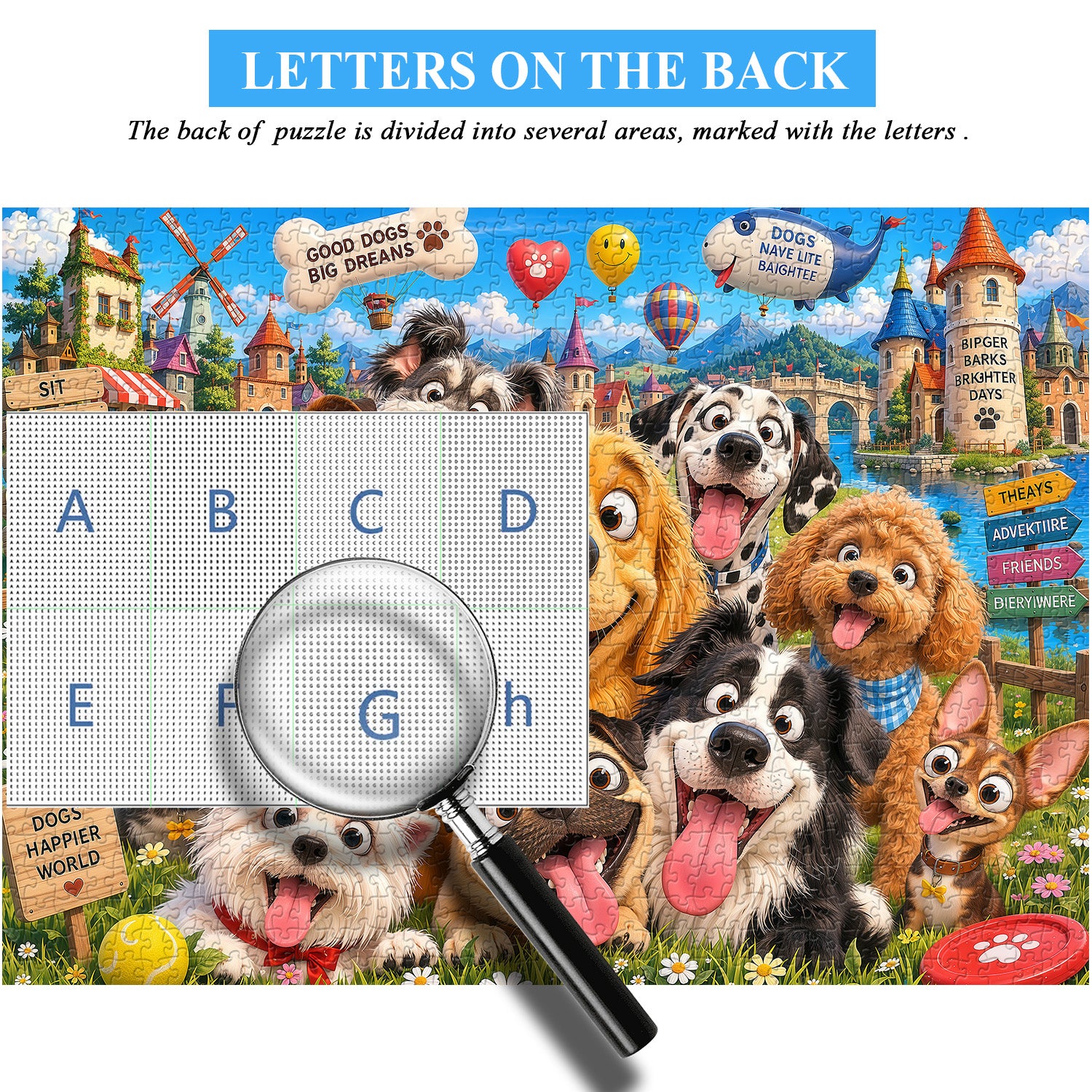 Puppy Village Jigsaw Puzzle 1000 Pieces