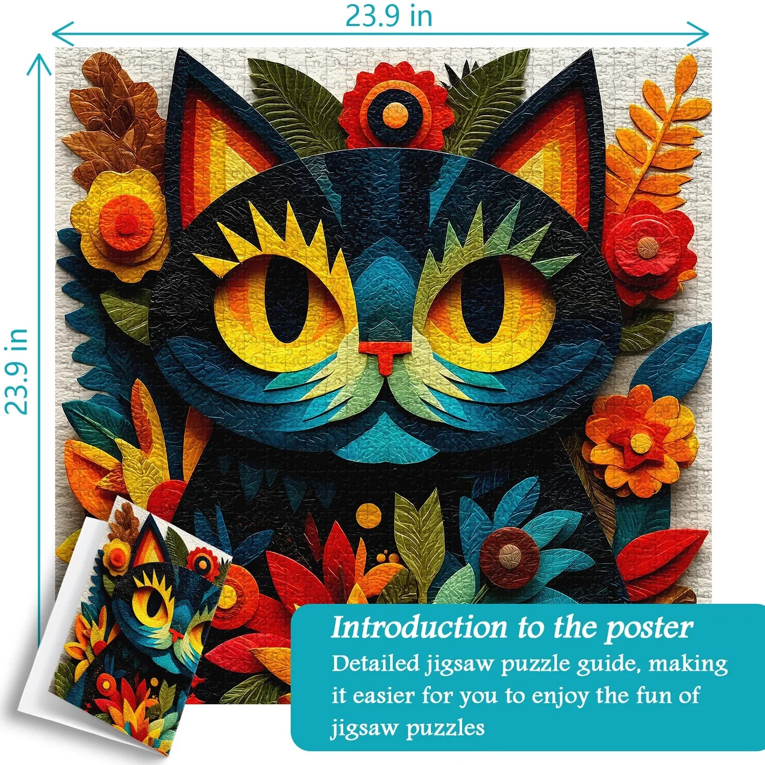 Color Bloom Cat Jigsaw Puzzle 1000 Pieces