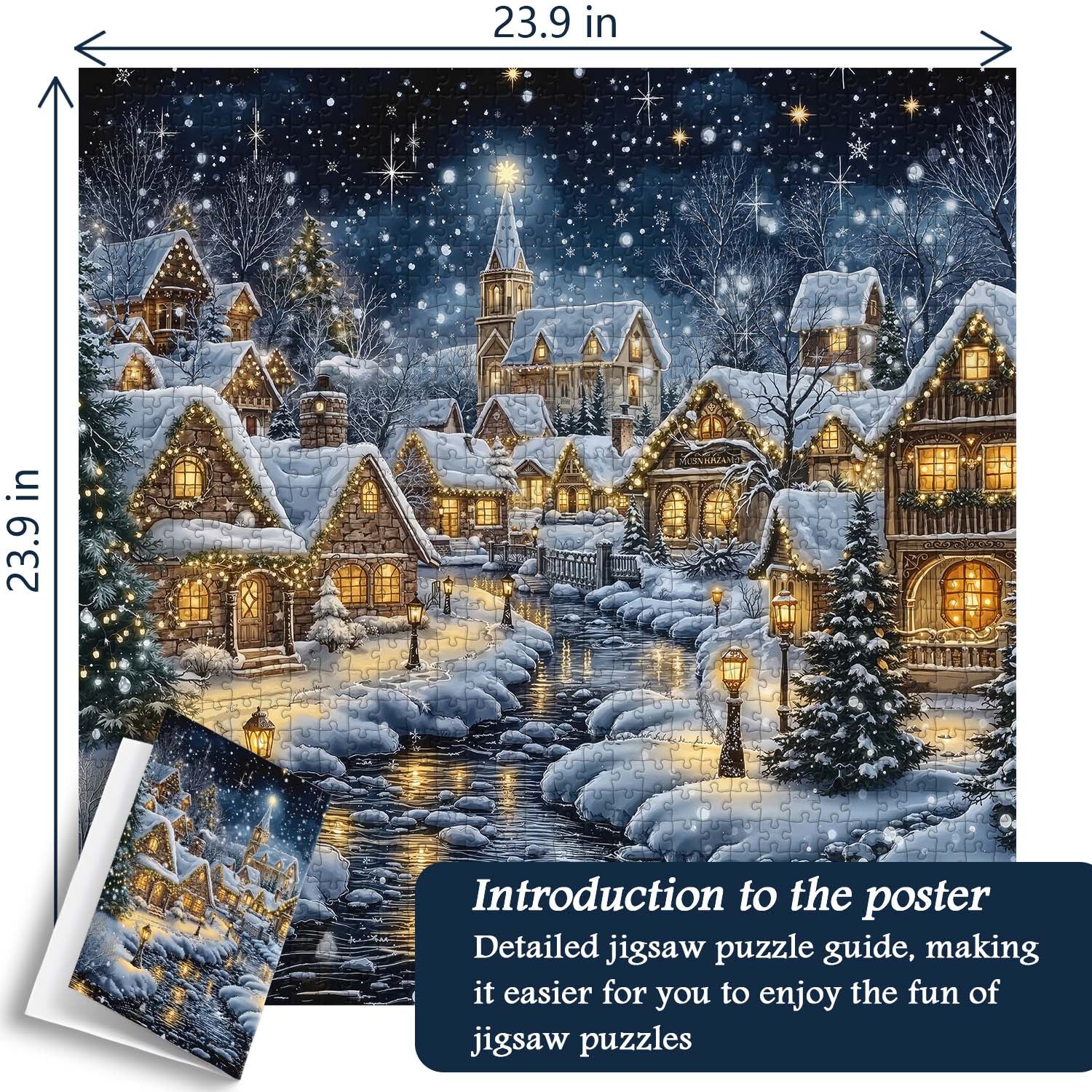 Christmas Village Riverfront Puzzle 1000 pièces