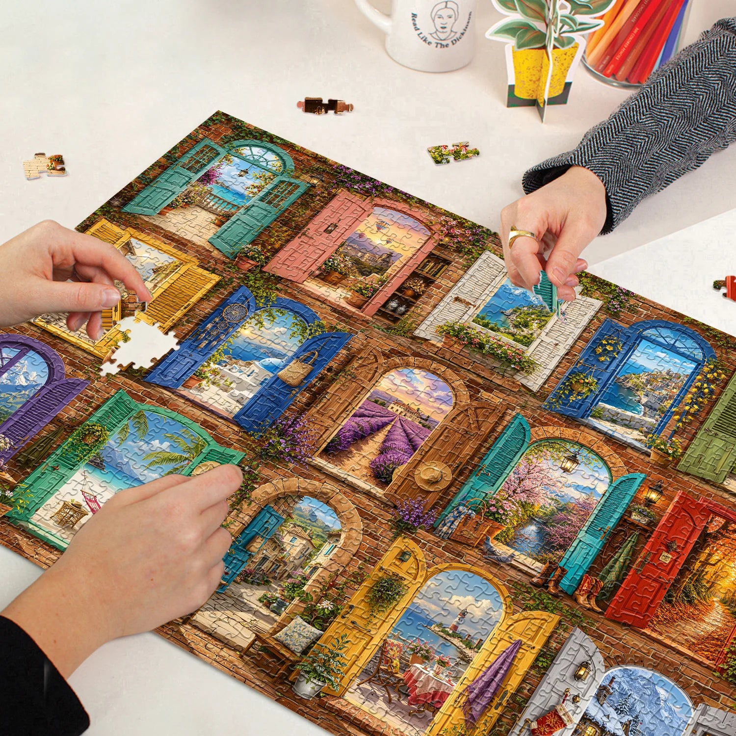 Colorful World Doors Jigsaw Puzzle 1000 Pieces