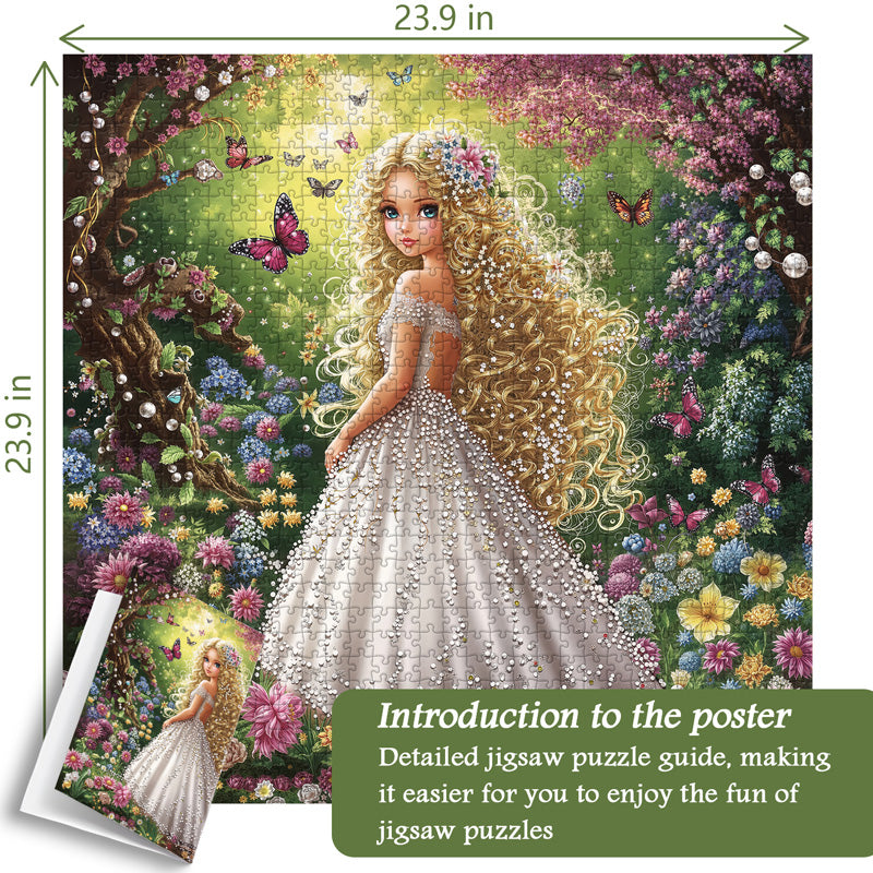 Beauté blonde au milieu des fleurs puzzle 1000 pièces 1000 pièces