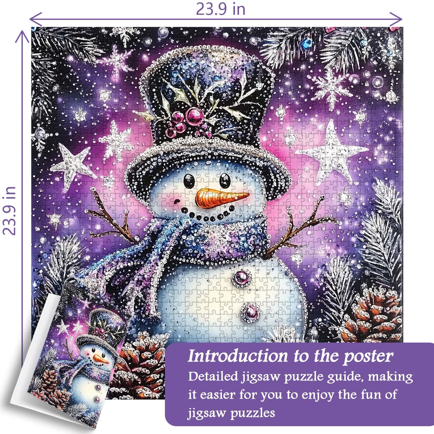 Diamond Snowman Jigsaw Puzzle 1000 Pieces