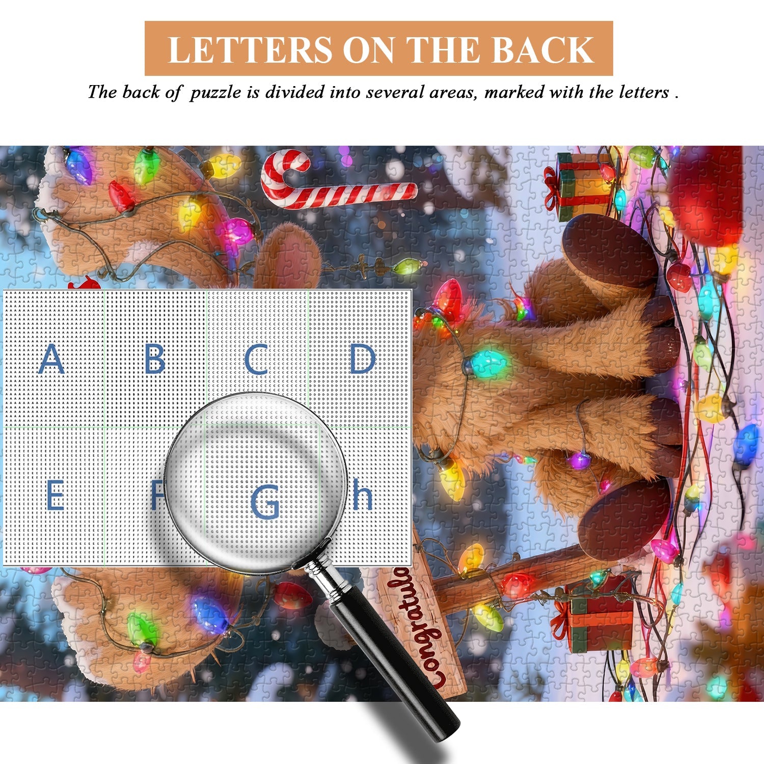 Light Reindeer Delight Jigsaw Puzzle 1000 Pieces