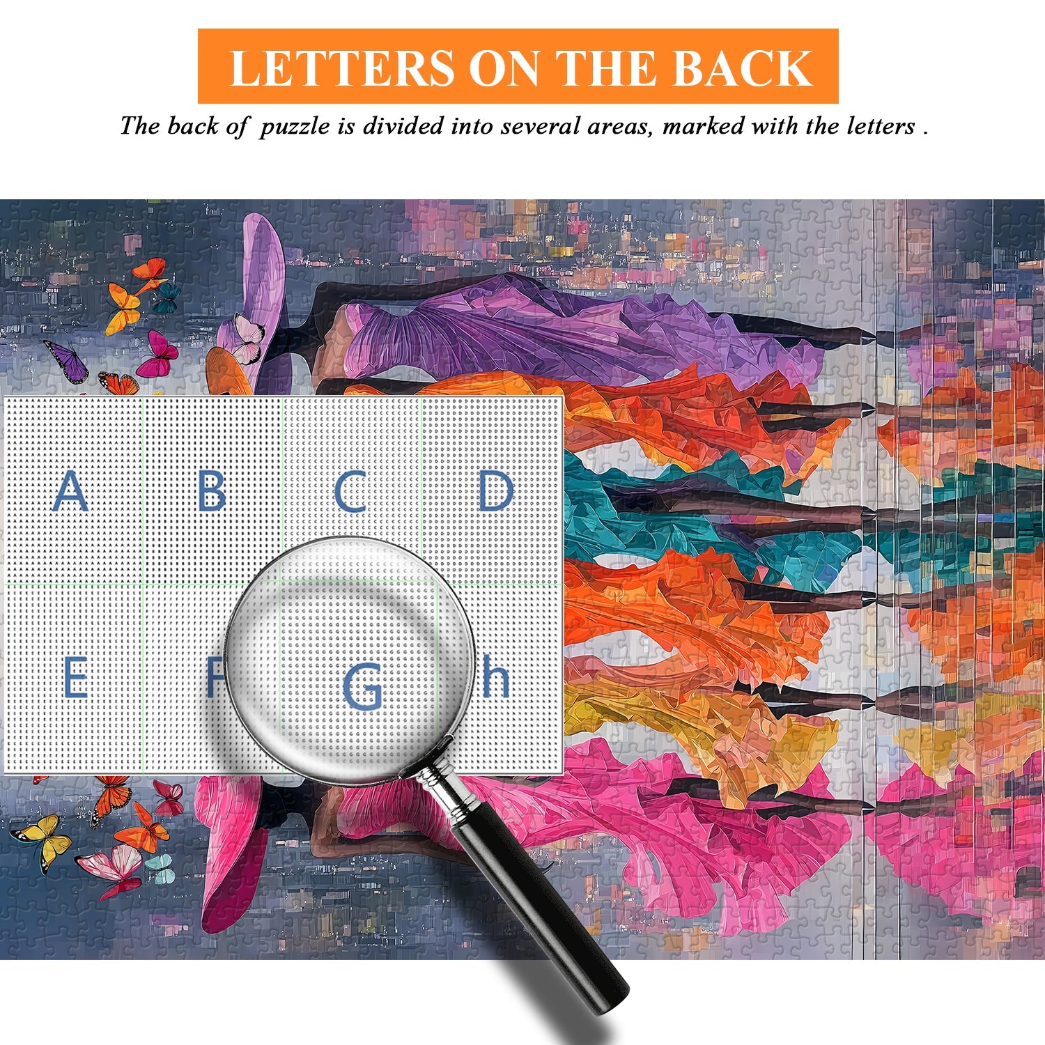 Puzzle Papillon et Muse 1000 pièces