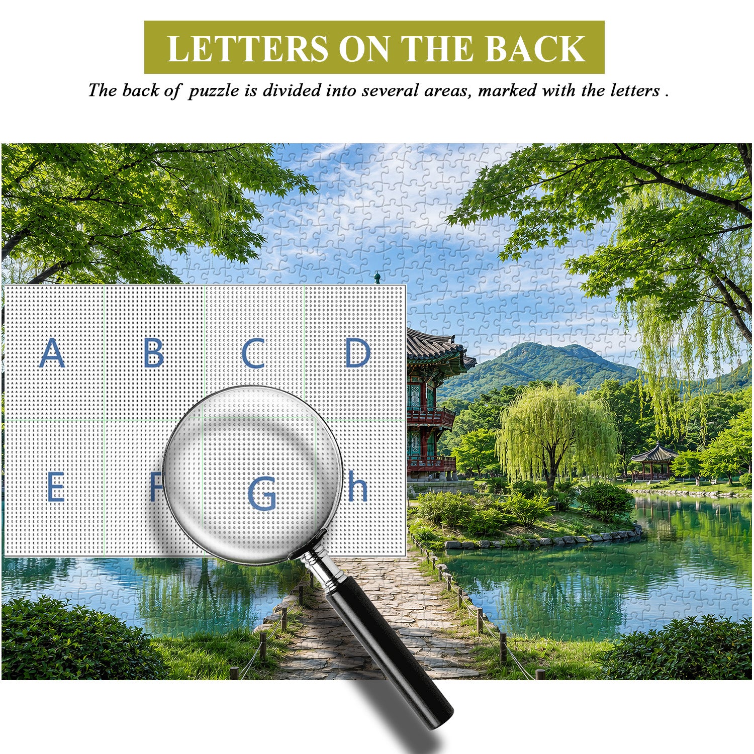 Verdant Waterside Pavilion Jigsaw Puzzle 1000 Pieces