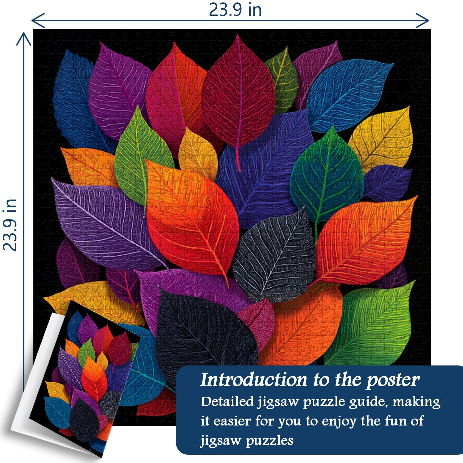 Feuilles colorées puzzle 1000 pièces