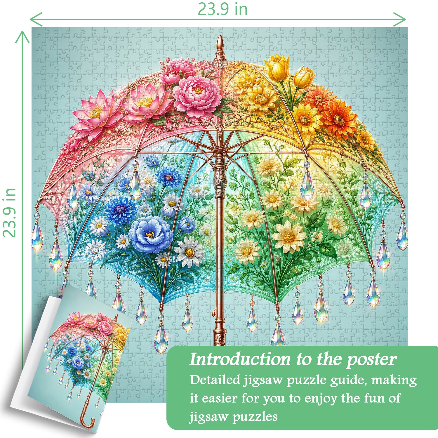 Fantasy Floral Crystal Parasol Jigsaw Puzzle 1000 Pieces