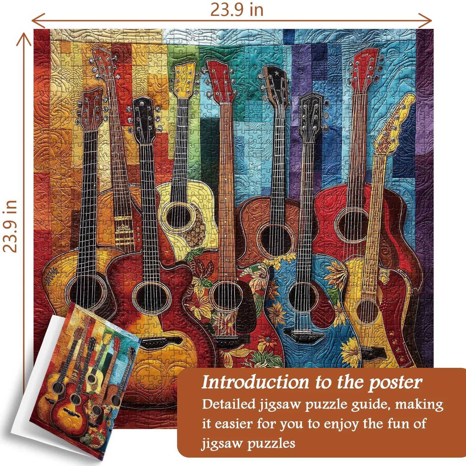 Guitare tissu puzzles 1000 pièces