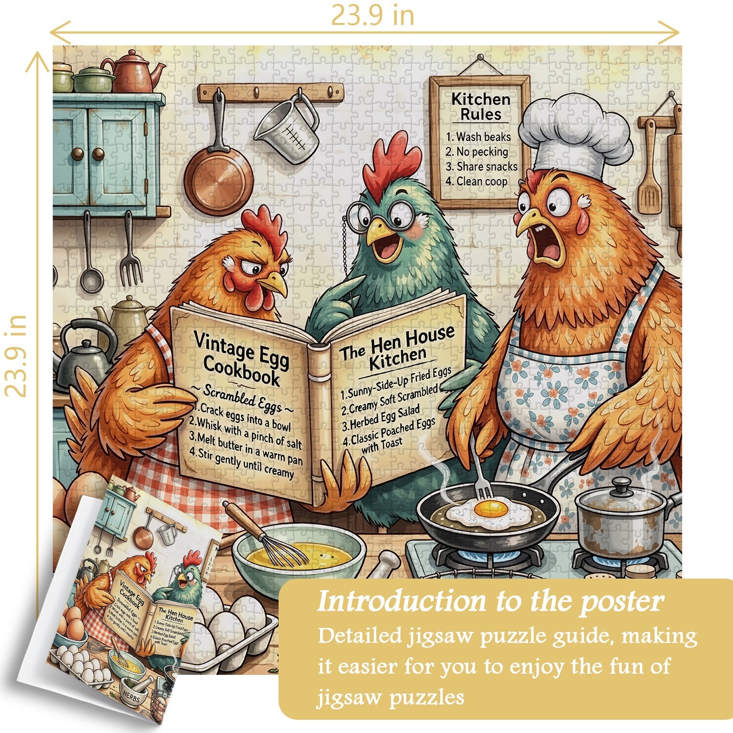 Cluck Cookery Jigsaw Puzzle 1000 Pieces