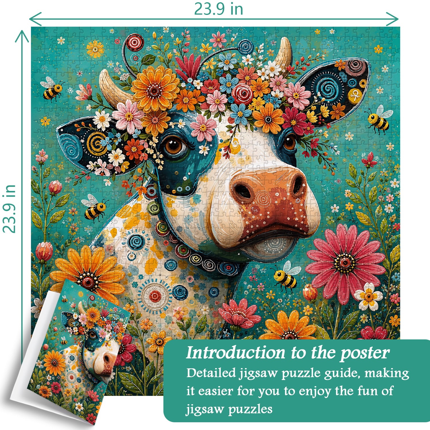 Blooming Bovine Jigsaw Puzzle 1000 Pieces