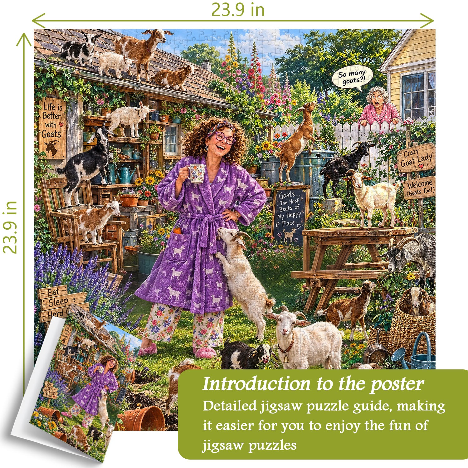Goat Garden Jigsaw Puzzle 1000 Pieces