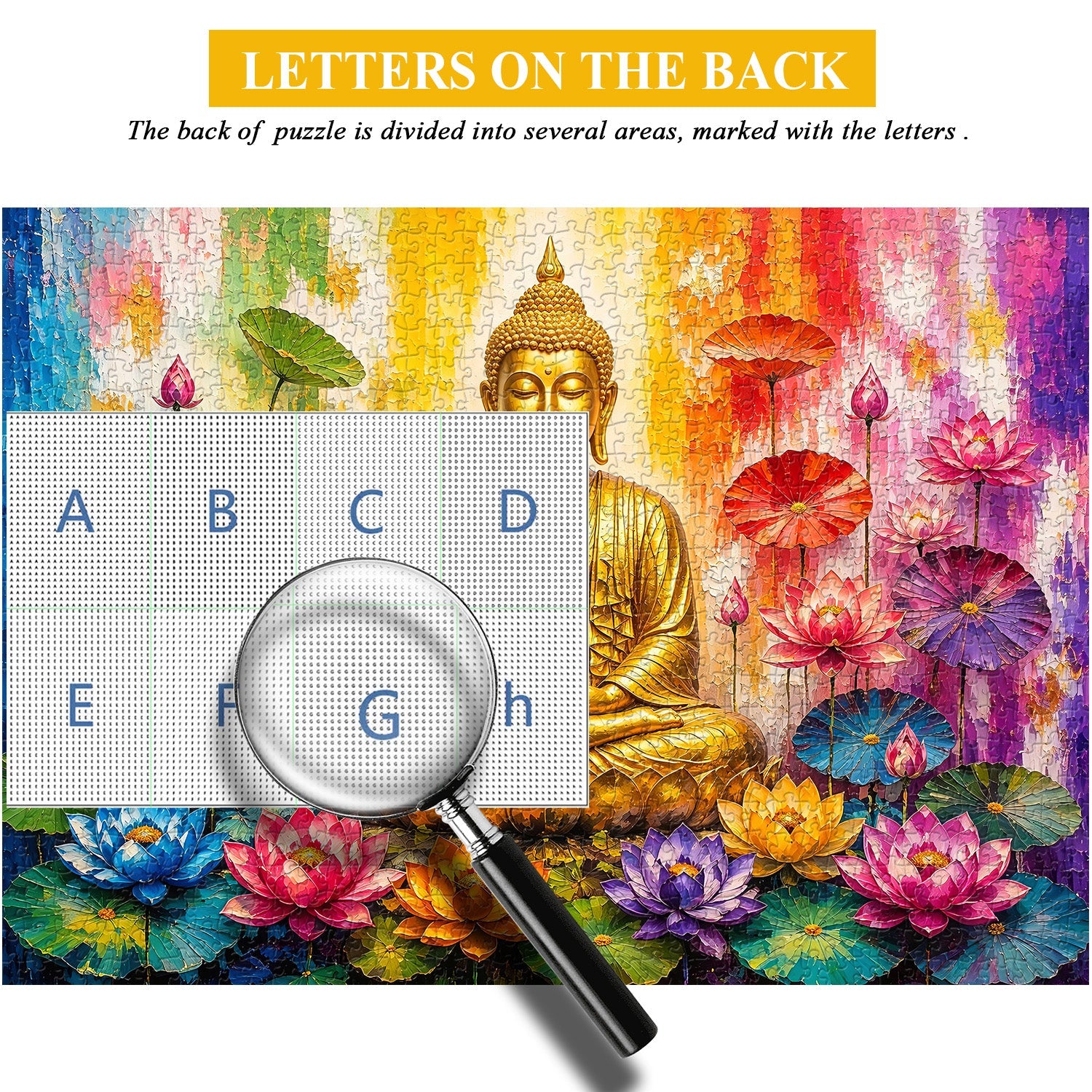 Serene Buddha Floral Bloom Jigsaw Puzzle 1000 Pieces