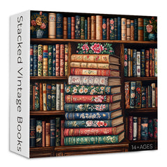 Stacked Vintage Books Jigsaw Puzzles 1000 Pieces