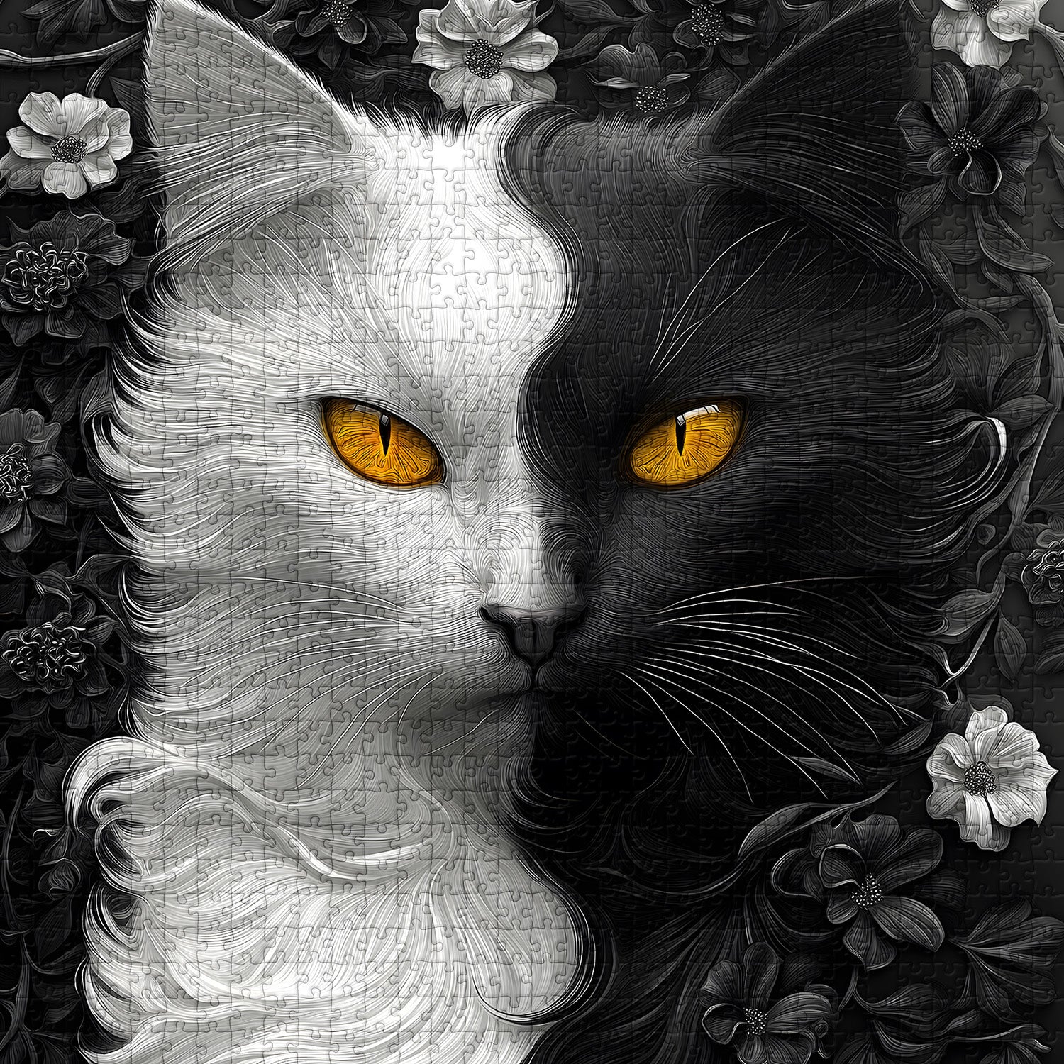 Puzzle Gato Yin Yang 1000 Piezas