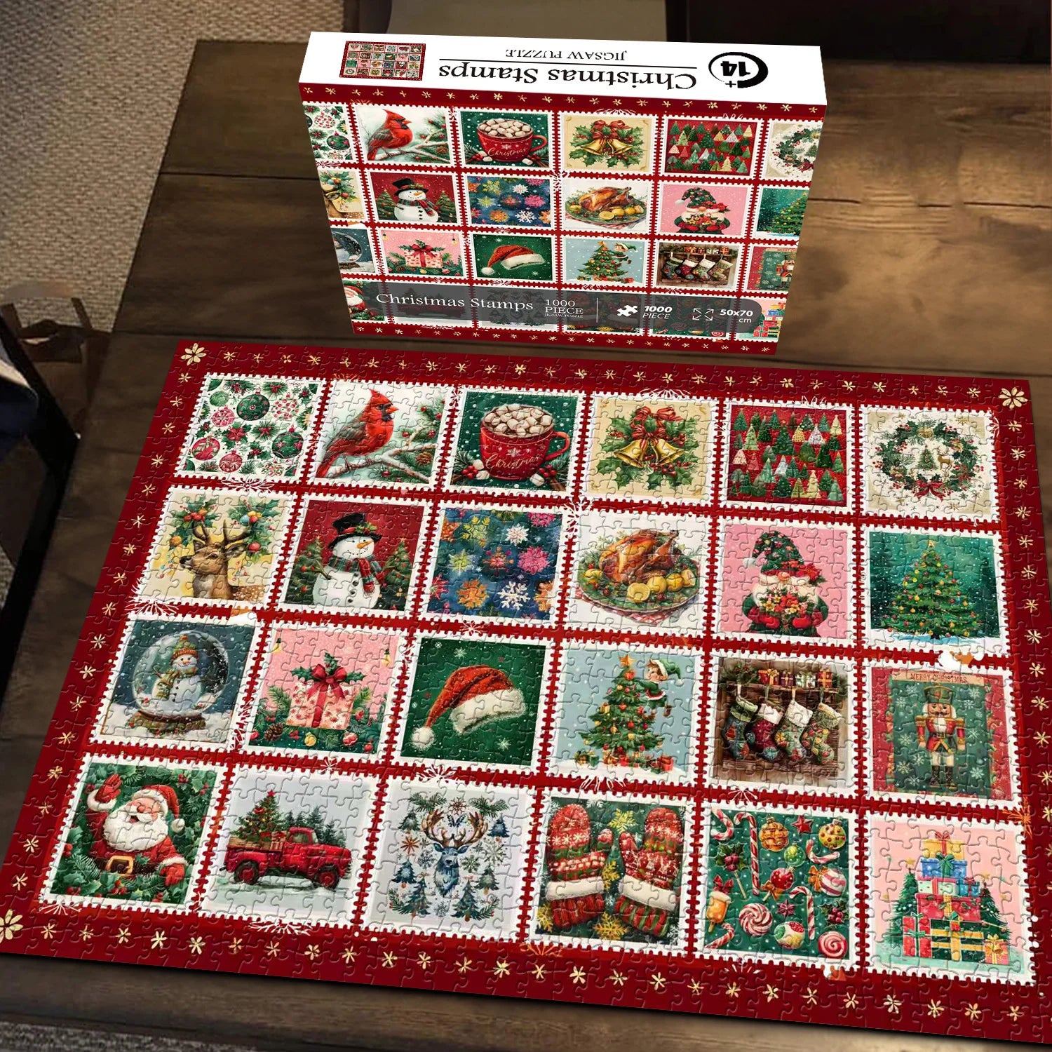 Stamps natalizio puzzle puzzle 1000 pezzo