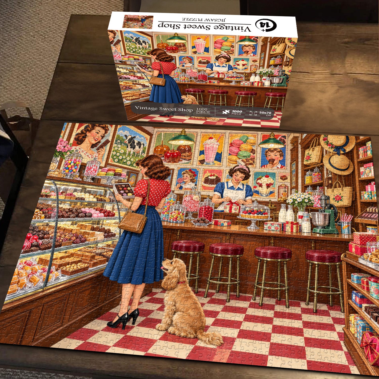 Vintage Sweet Shop Jigsaw Puzzle 1000 Pieces