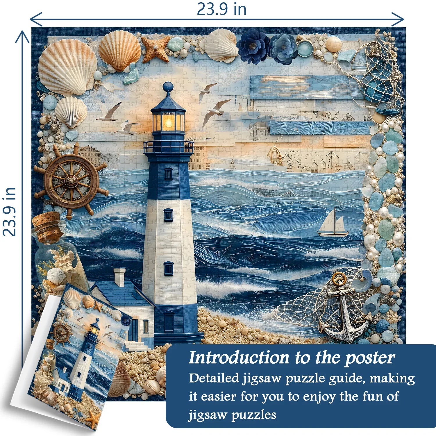 Puzzle Faro e Mare 1000 Pezzi