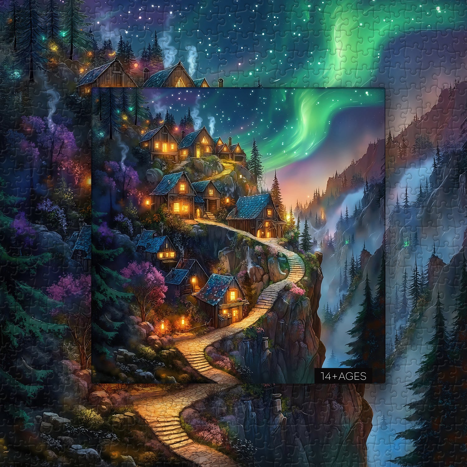Puzzle del villaggio mistico di Aurora, 1000 pezzi